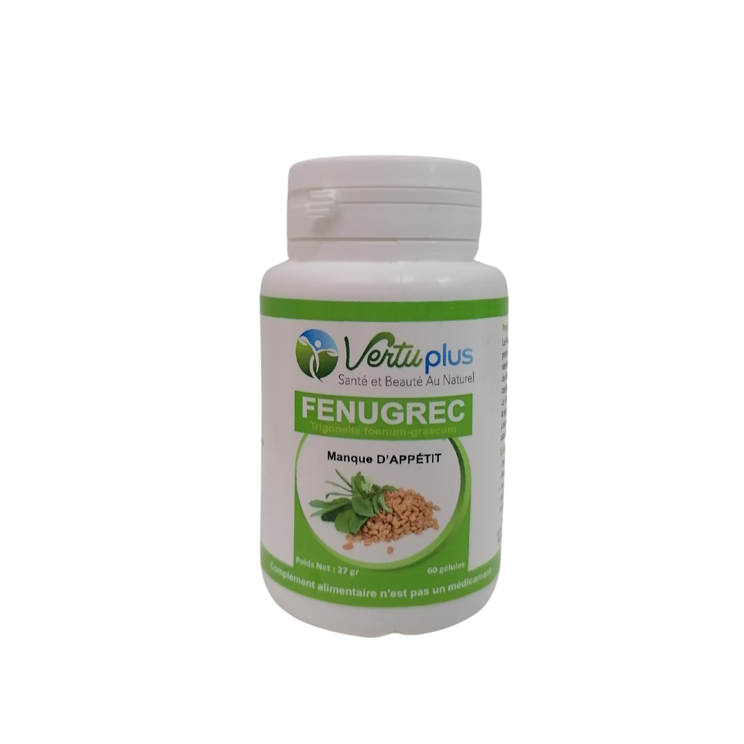 Vertu-Plus-Fenugrec-Vitamine-B-60-Gelules.png Vertu Plus Fenugrec + Vitamine B 60 Gelules – Image 1