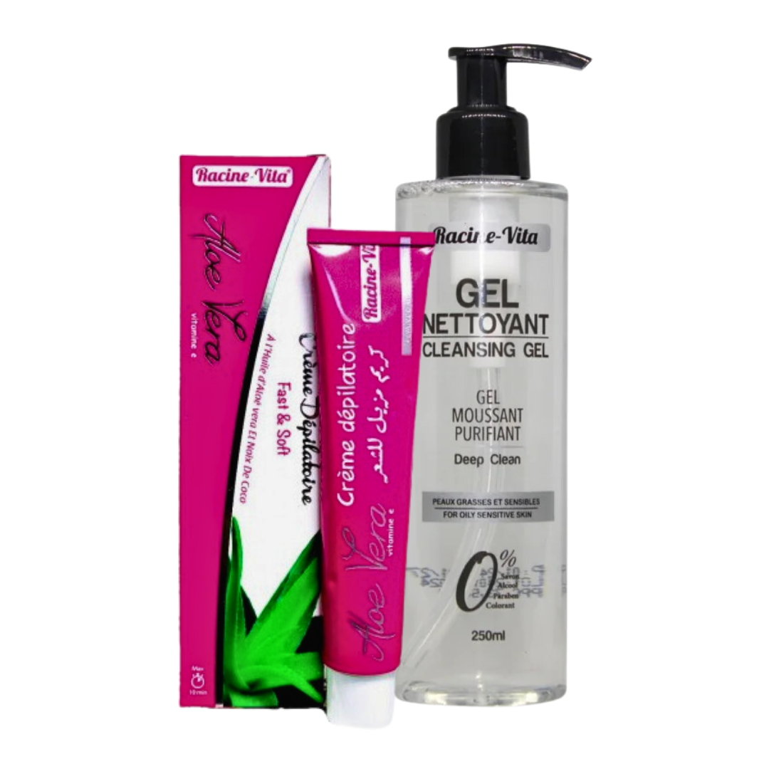 Racine vita Gel nettoyant Peau Seches+ Creme depilatoire Pack – Image 1